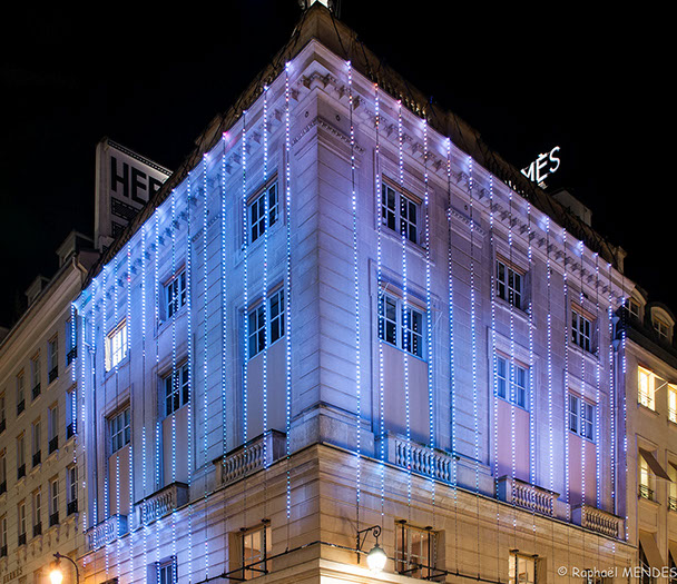 prestation boutique hermès avec éclairage 